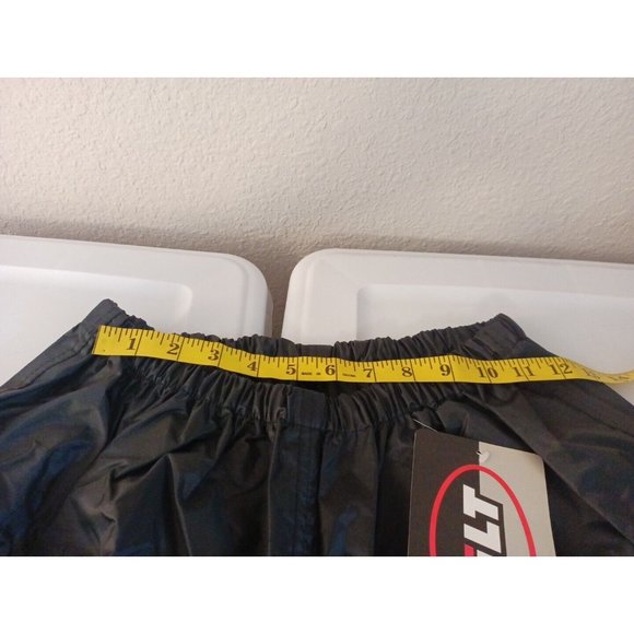 Nwt Men's Bilt Black Monsoon Over Pant Elastic Waist Water Resistant Medium - Picture 7 of 9